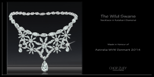 Diamond necklace is from the "Wild Swans" set from Chop Zuey.