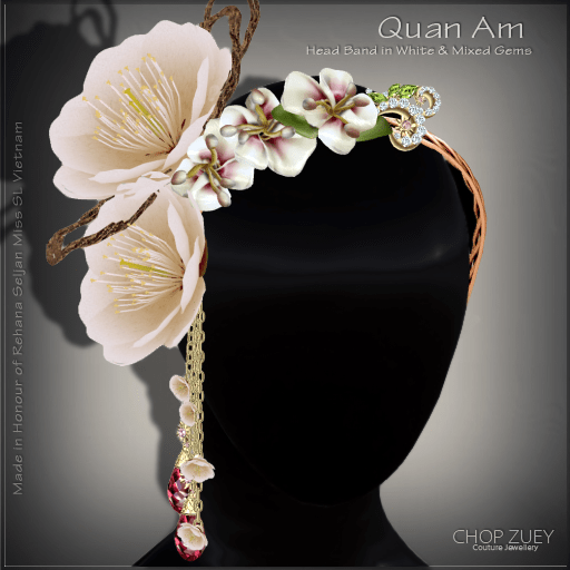 Quan Am HeadBand-Wht